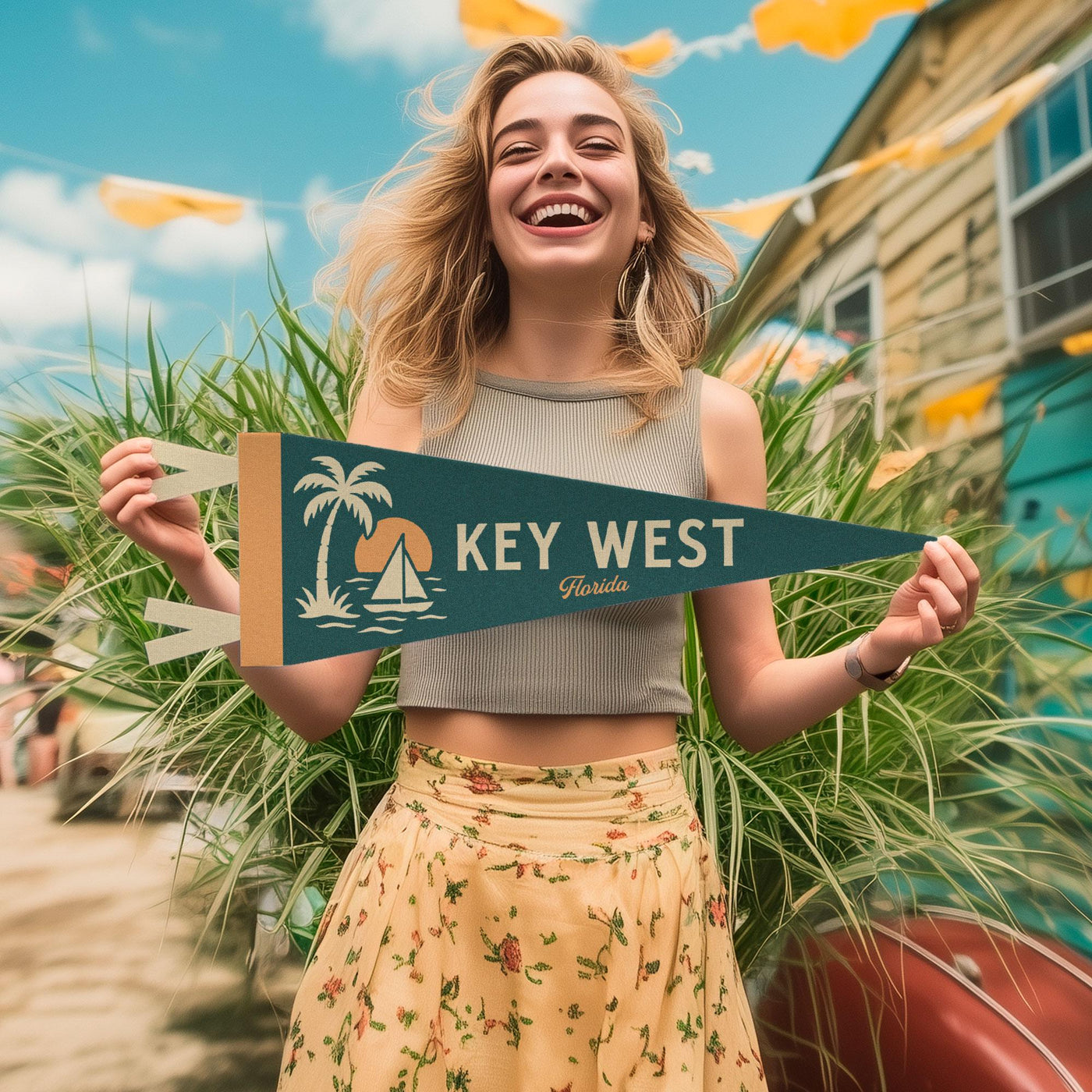 Key West Florida Felt Pennant