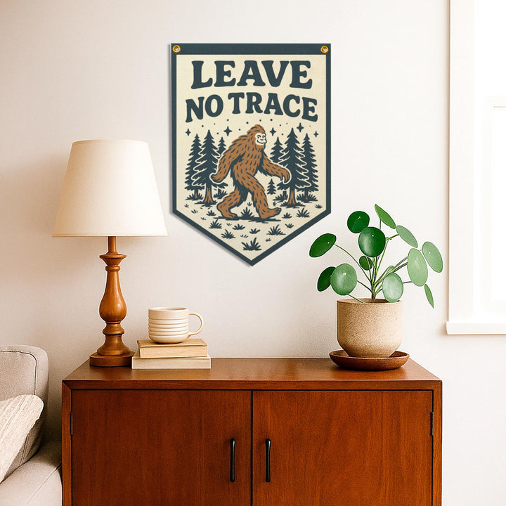 Leave No Trace Sasquatch Felt Camp Flag