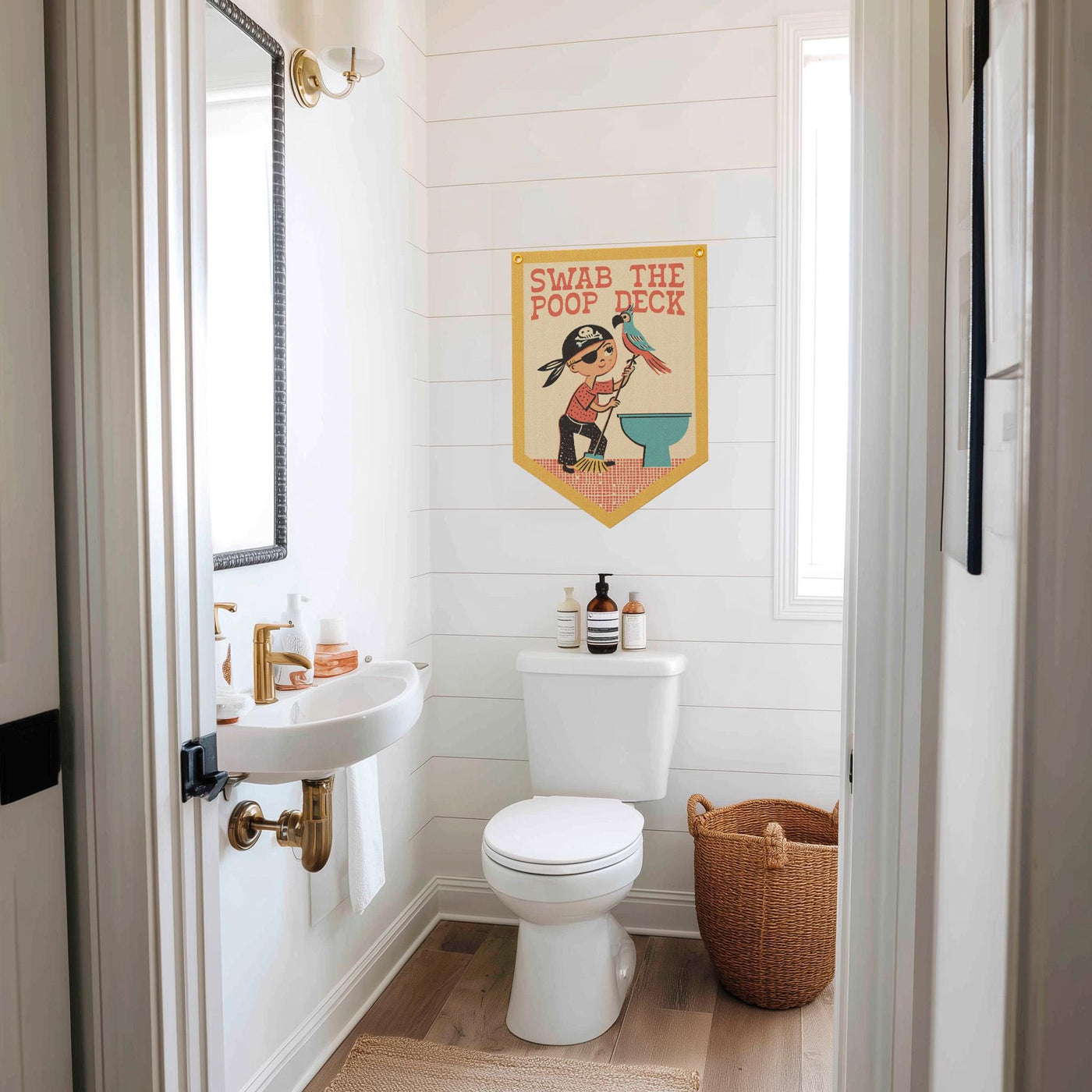 Swab The Poop Deck Felt Camp Flag