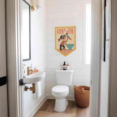 Swab The Poop Deck Felt Camp Flag