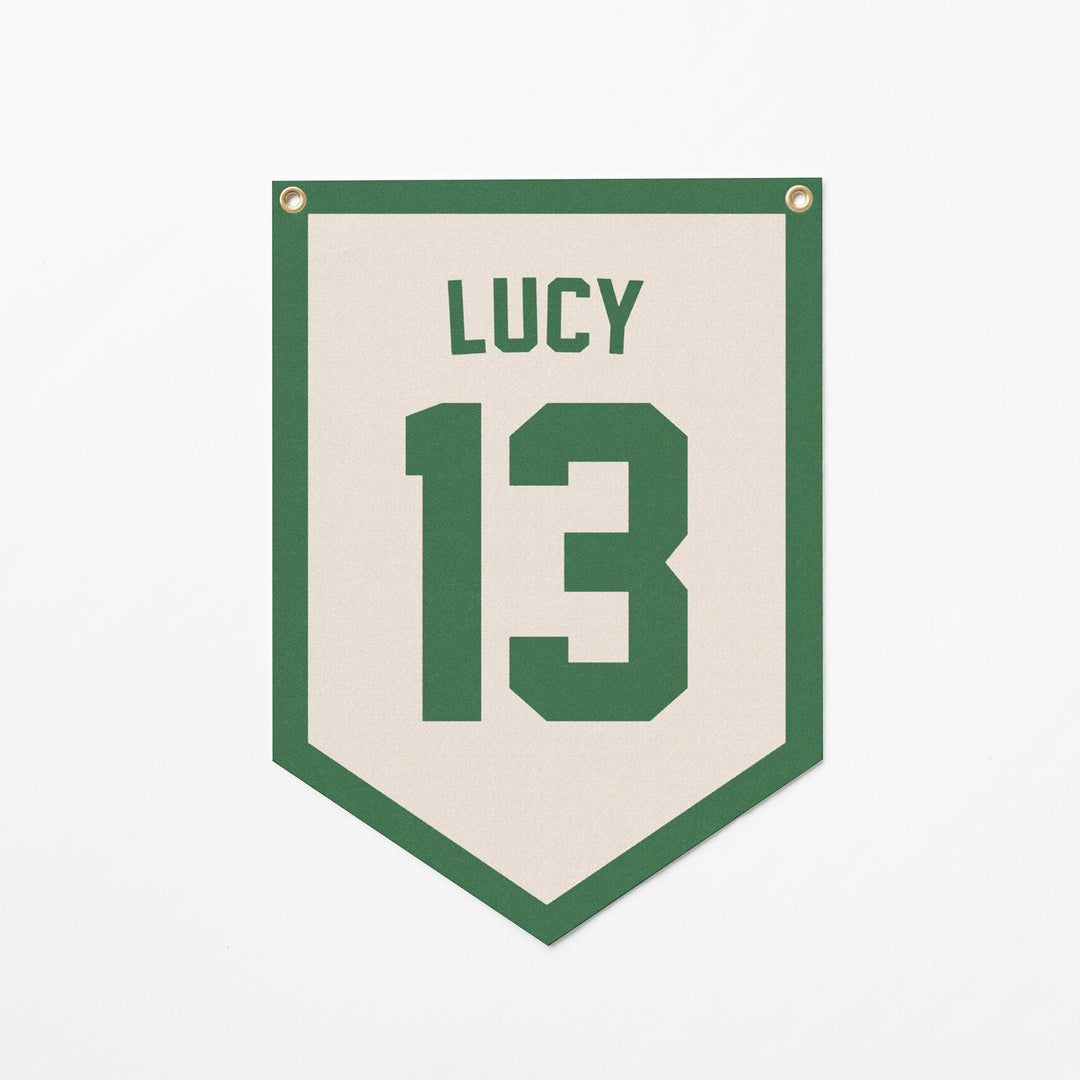 Custom Sports Jersey Style Felt Camp Banner