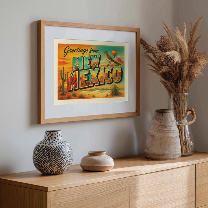 New Mexico Postcard Art Print