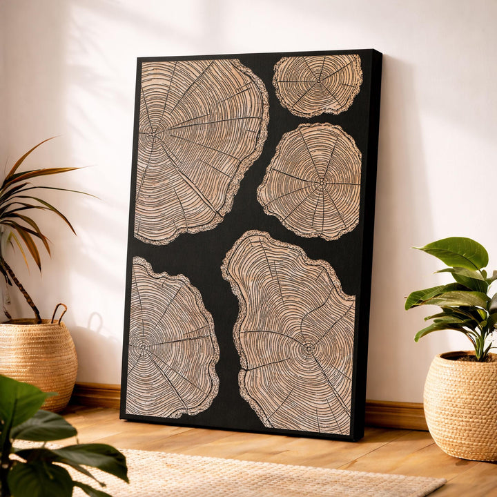 Tree Rings Engraved Birch Art Panel