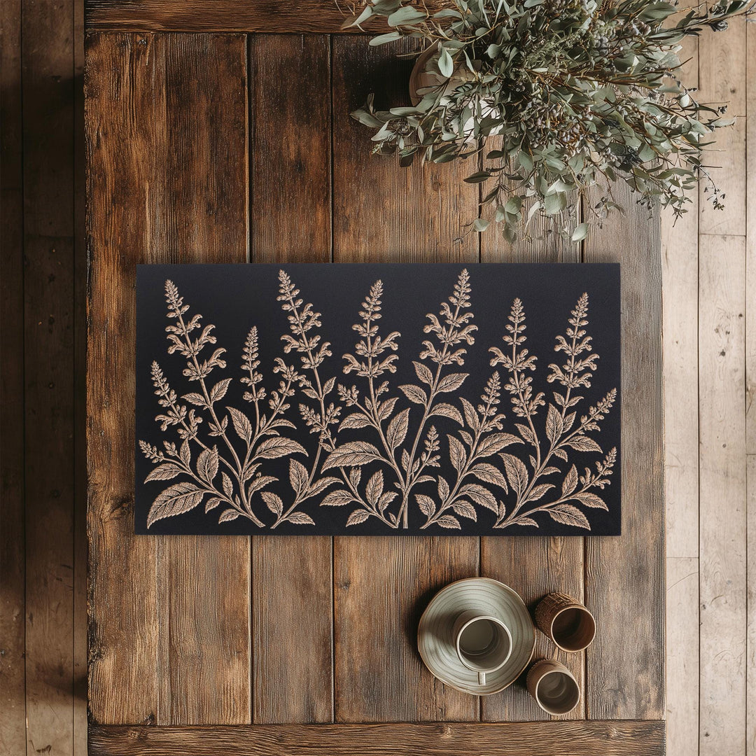 Salvia Engraved Birch Art Panel