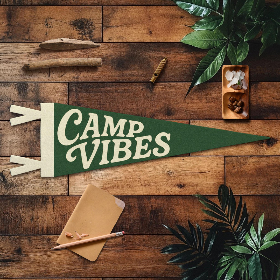 Camp Vibes Felt Pennant