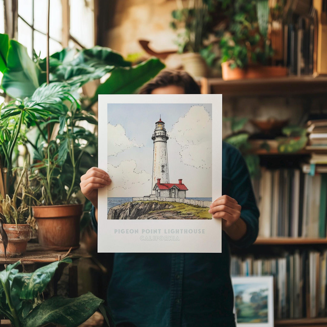 Pigeon Point Lighthouse, California Print