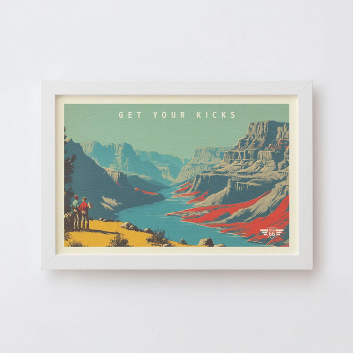 Get Your Kicks Postcard Art Print
