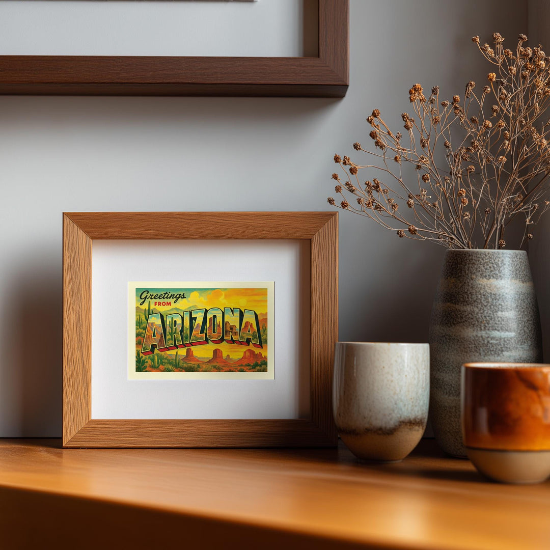 Arizona Postcard Art Print