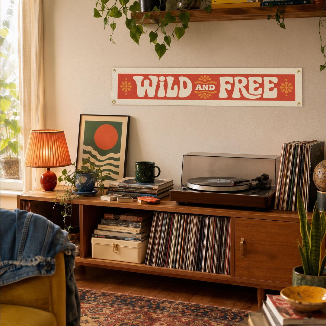 Wild and Free Felt Banner