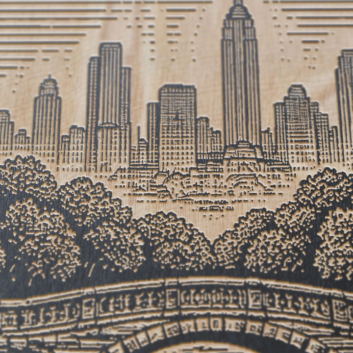 Central Park New York Engraved Birch Art Panel