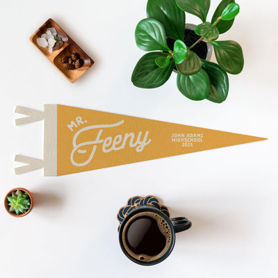 Custom Teacher Name Felt Pennant
