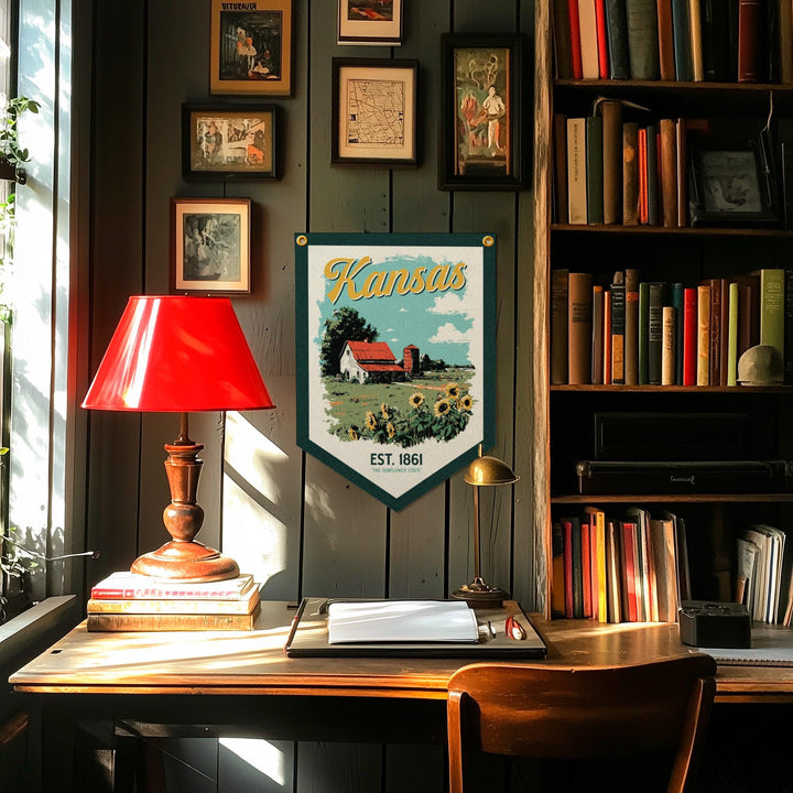 Kansas Felt Camp Flag