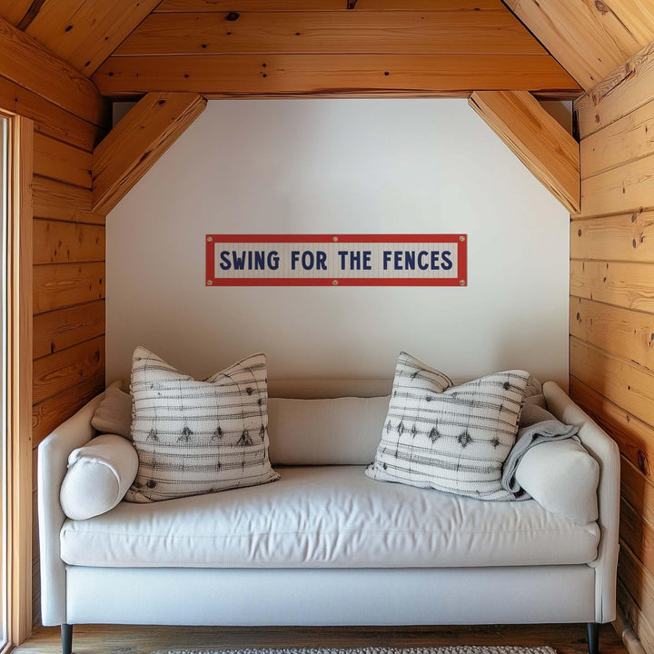 Swing For The Fences Felt Banner