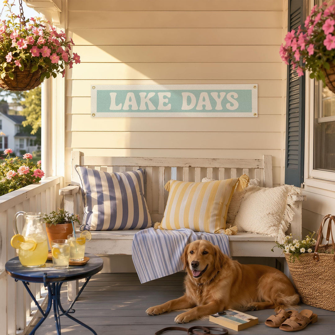 Lake Days Felt Banner