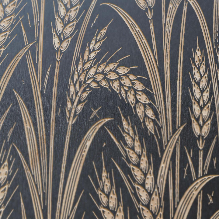 Lush Wheat Engraved Birch Art Panel