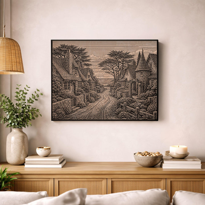 Carmel by the Sea Engraved Birch Art Panel