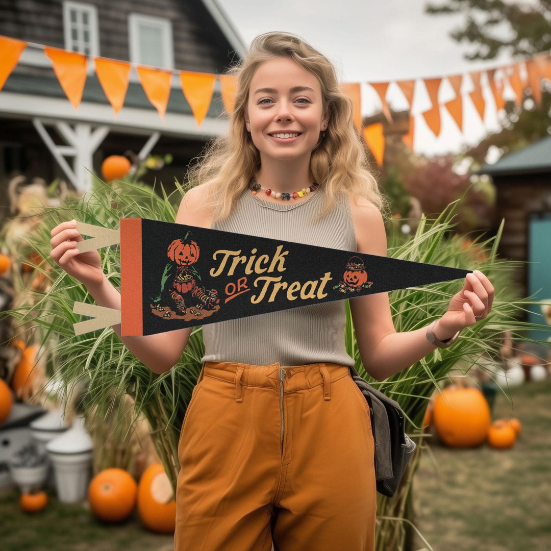 Trick or Treat Felt Pennant