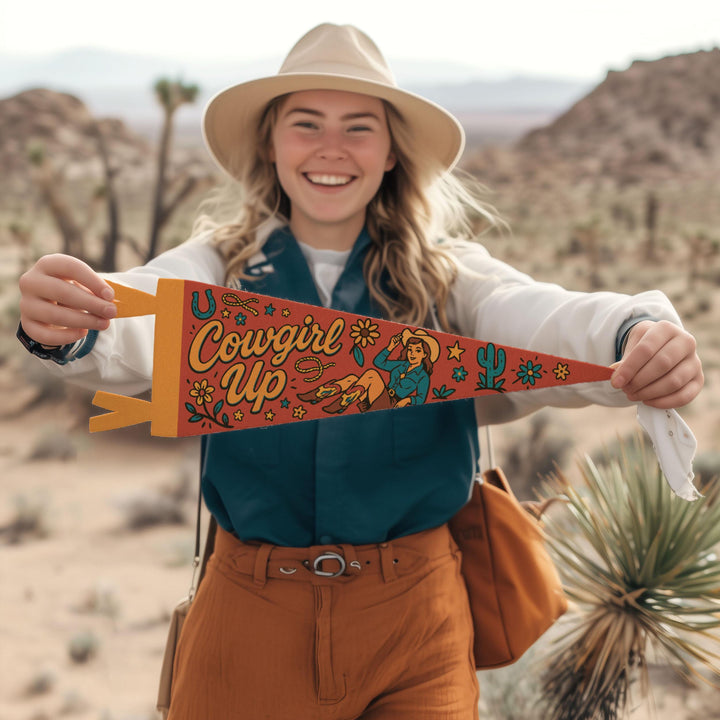 Cowgirl Up Felt Pennant