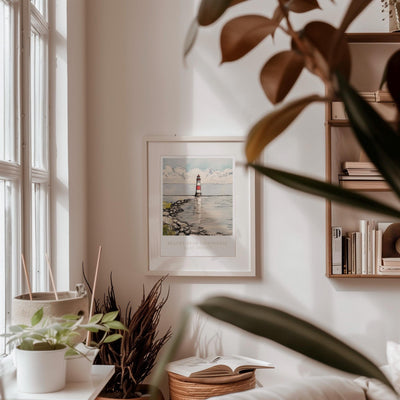 Beachy Head Lighthouse East Sussex UK Wall Art Print