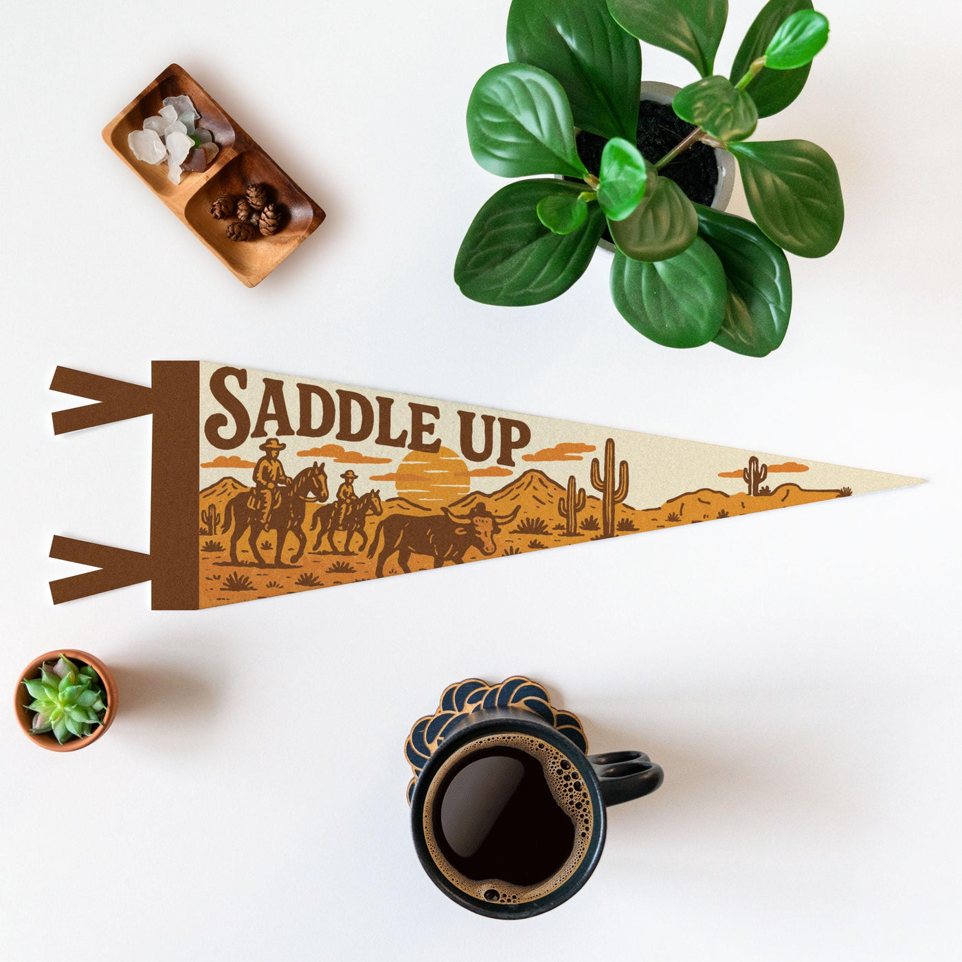 Saddle Up Felt Pennant