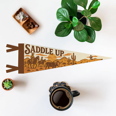 Saddle Up Felt Pennant