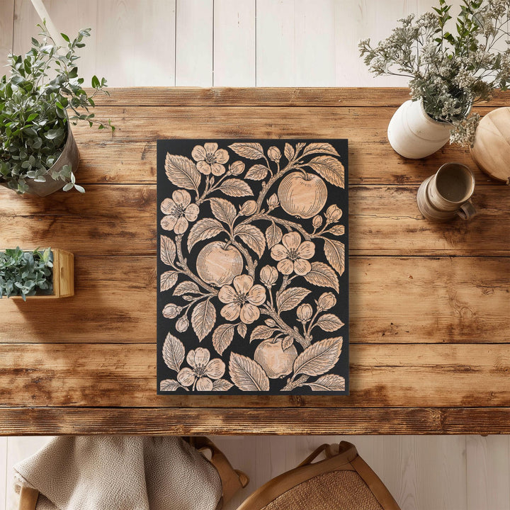 Apples Engraved Birch Art Panel