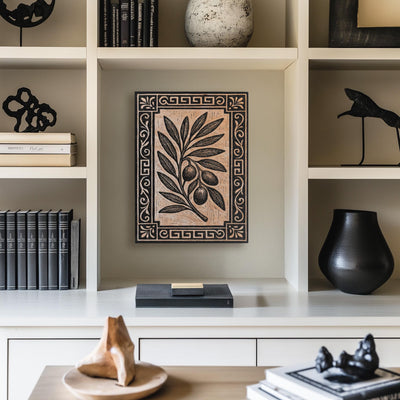 Olive Branch Engraved Birch Illustration