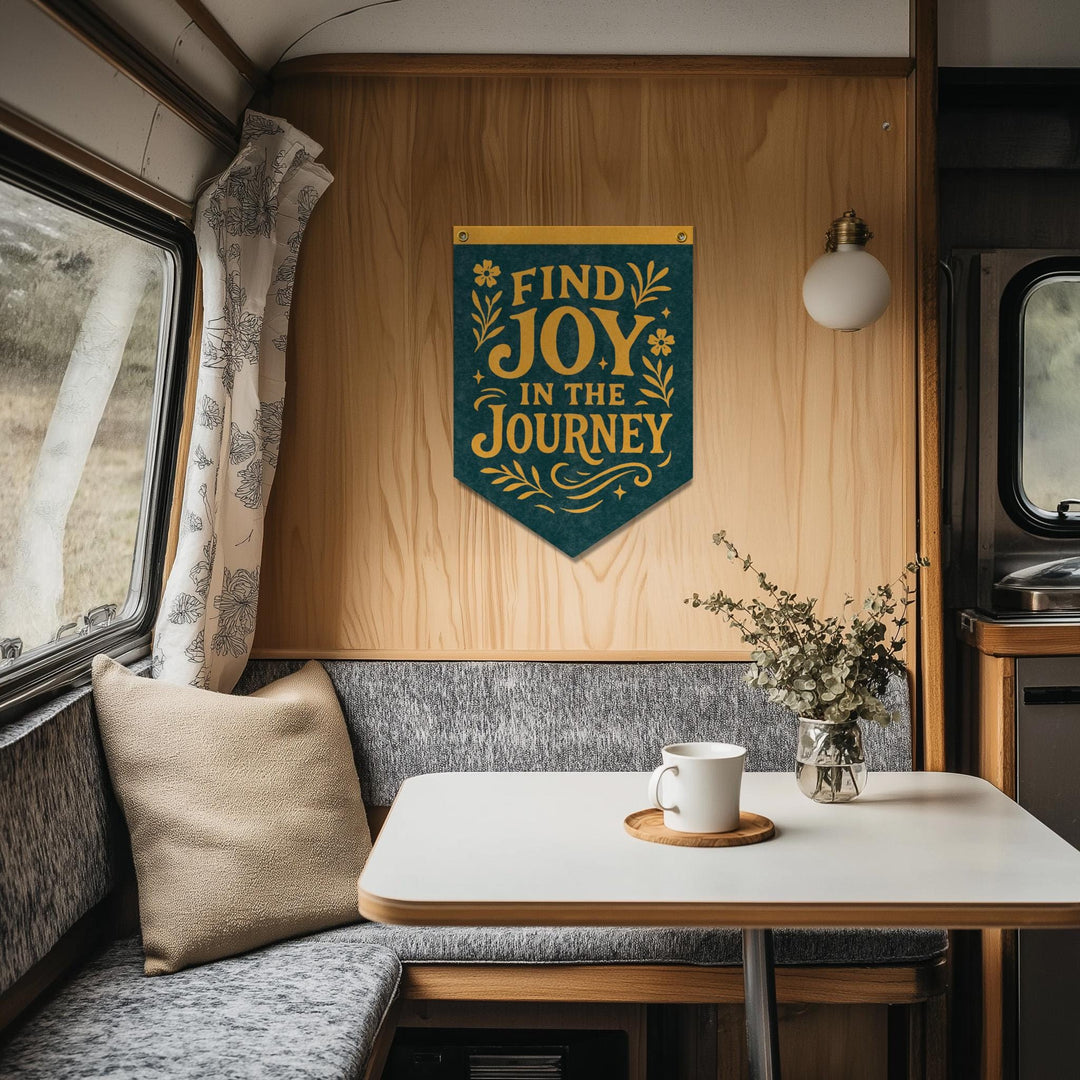 Joy In The Journey Felt Camp Flag
