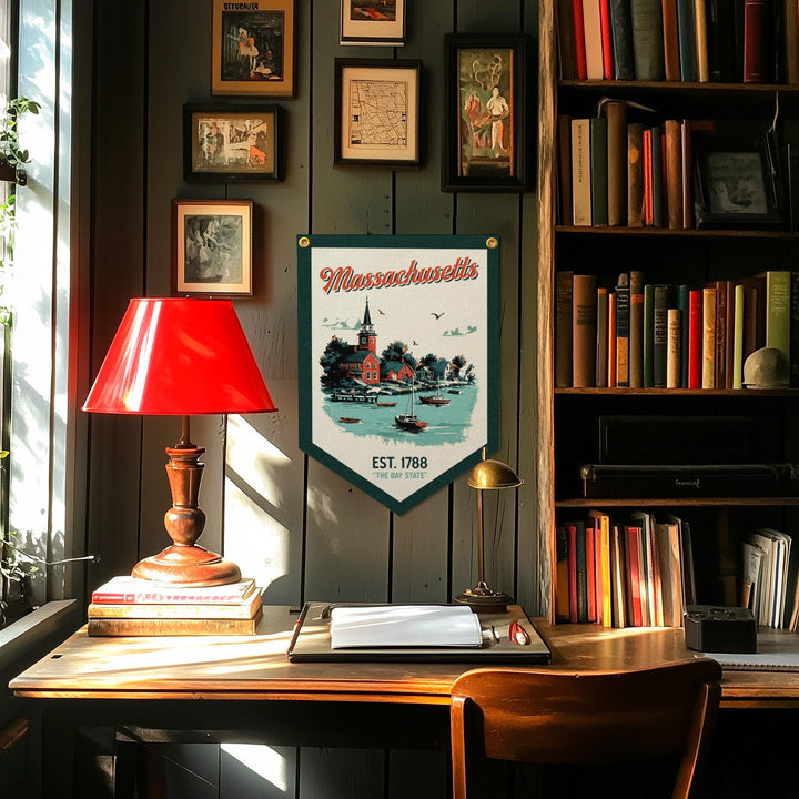 Massachusetts Felt Camp Flag
