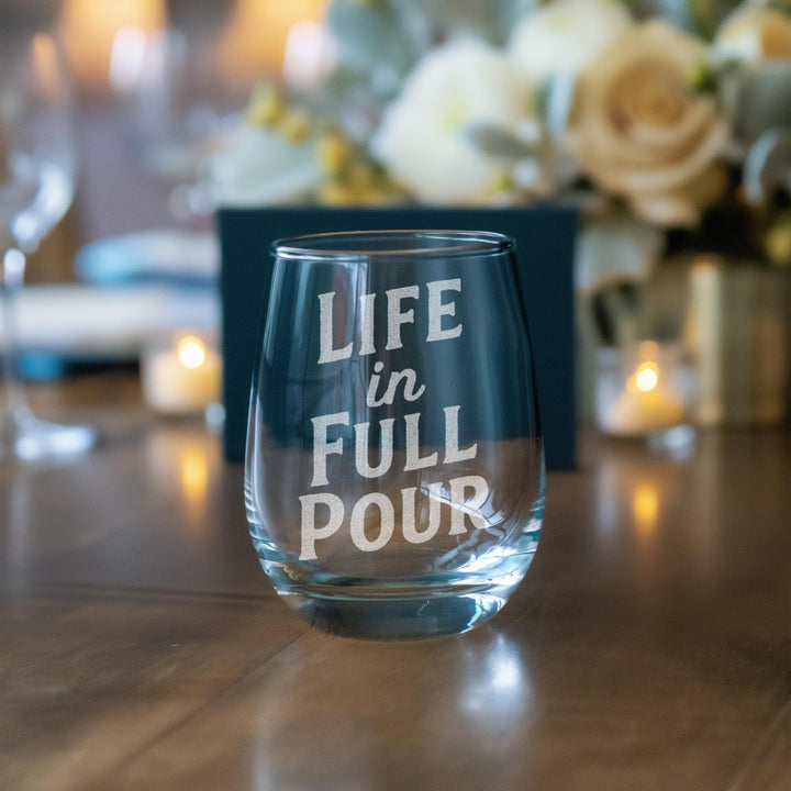 Life in Full Pour Glasses