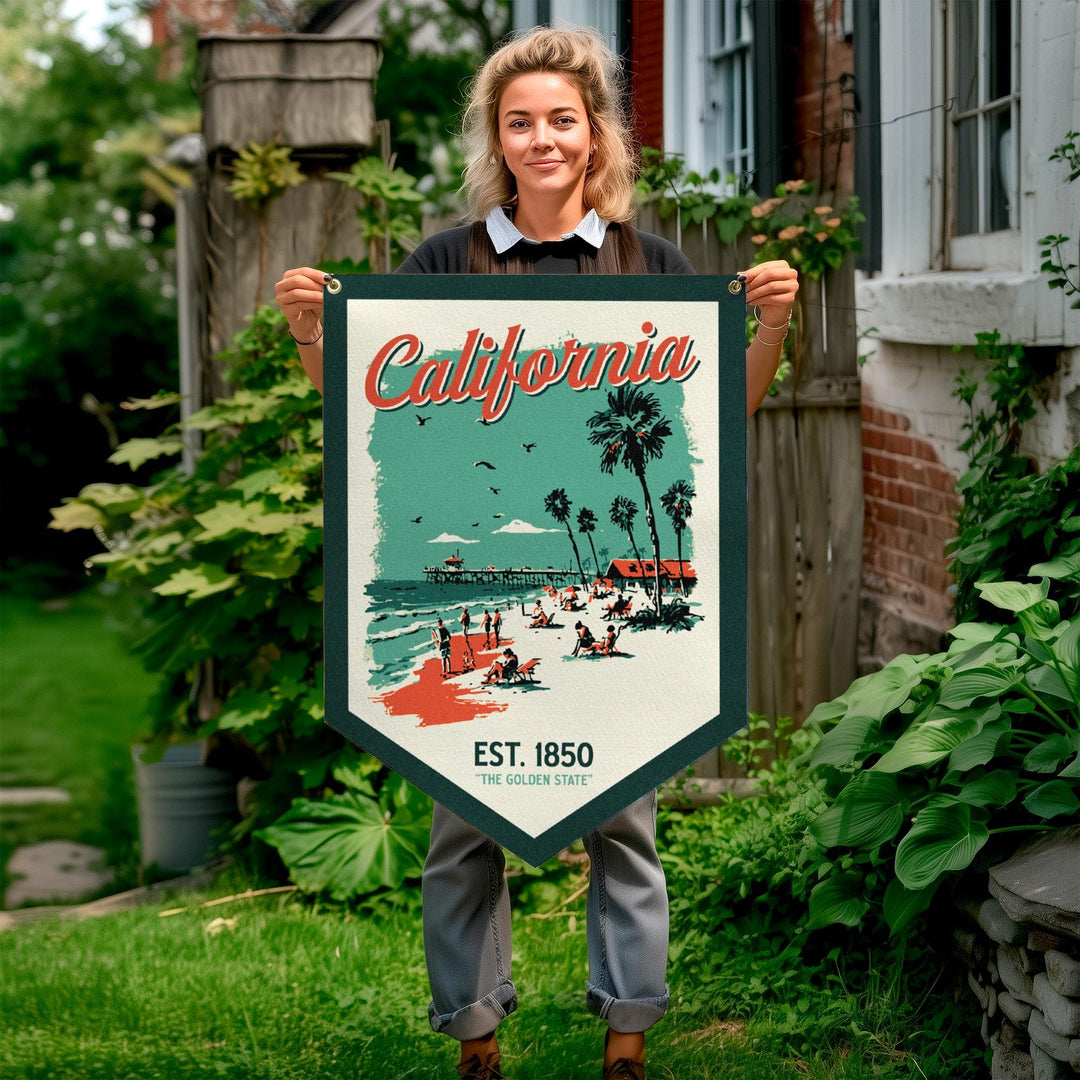 California Felt Camp Flag