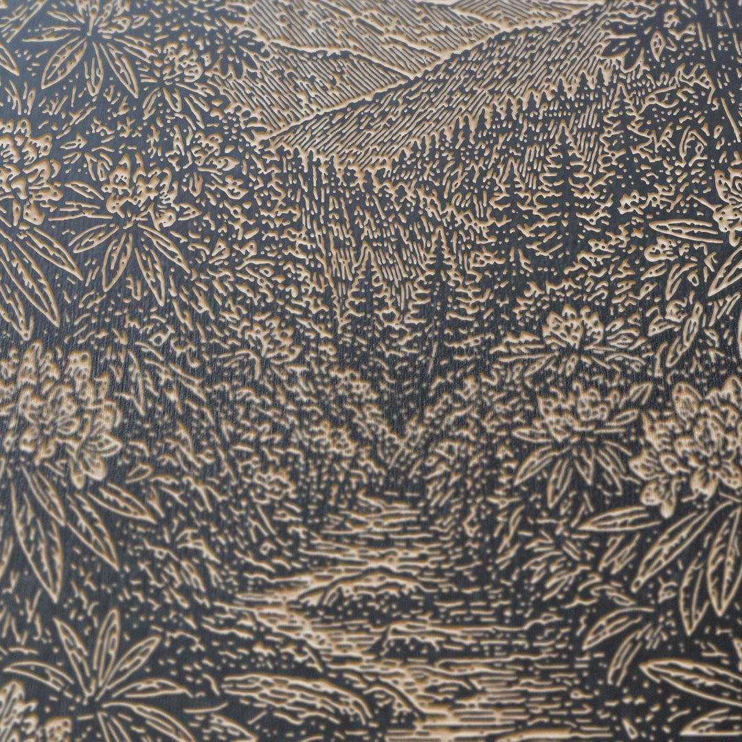 Rhododendron Tunnel in the Smokies Engraved Birch Art Panel