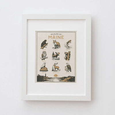 Maine Wildlife Wall Art Print