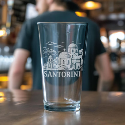 Santorini Greece Glass