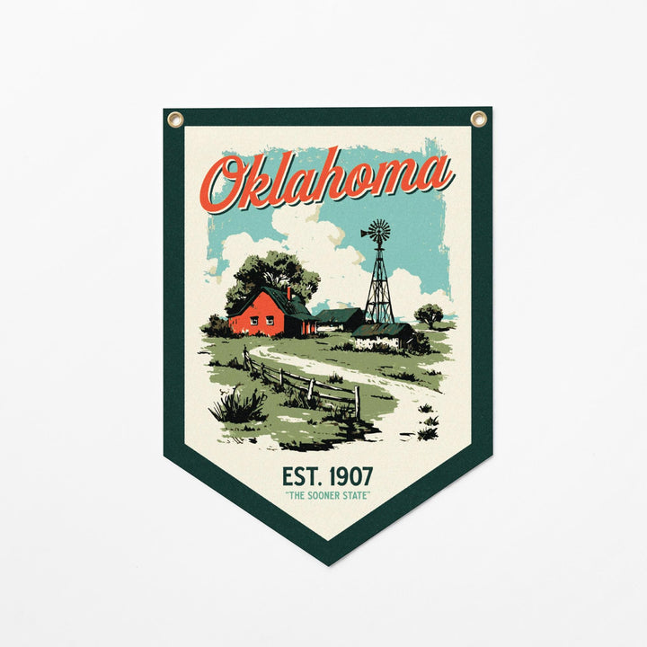 Oklahoma Felt Camp Flag