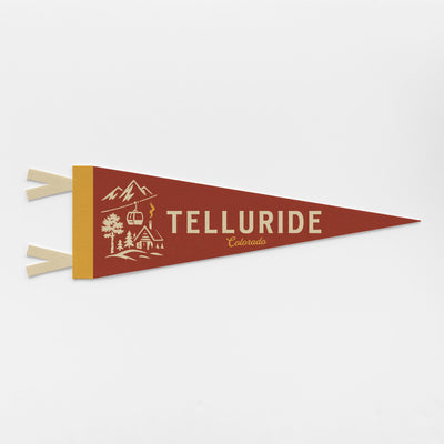 Telluride Colorado Felt Pennant