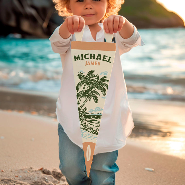 Custom Name Sign Felt Landscape Pennant