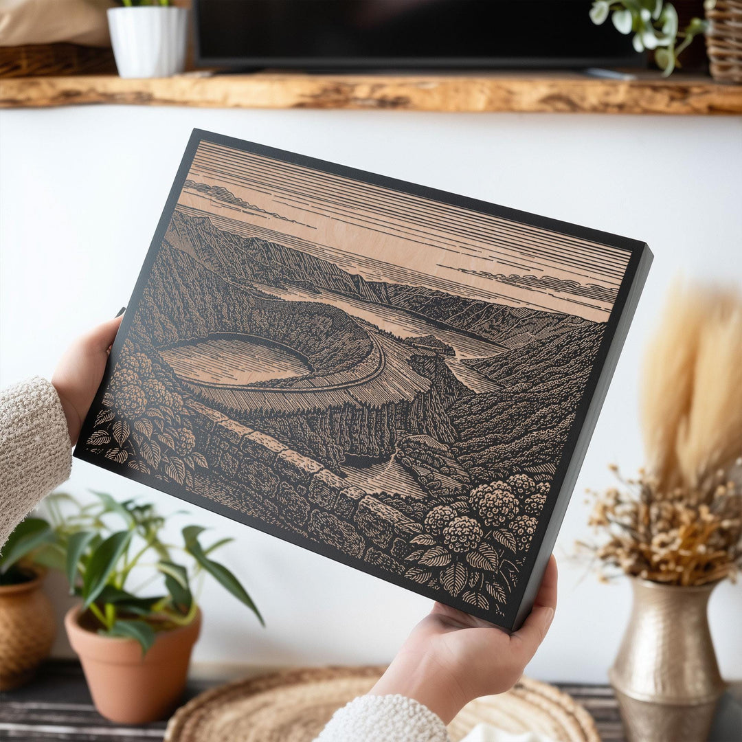 Azores Portugal Engraved Birch Art Panel