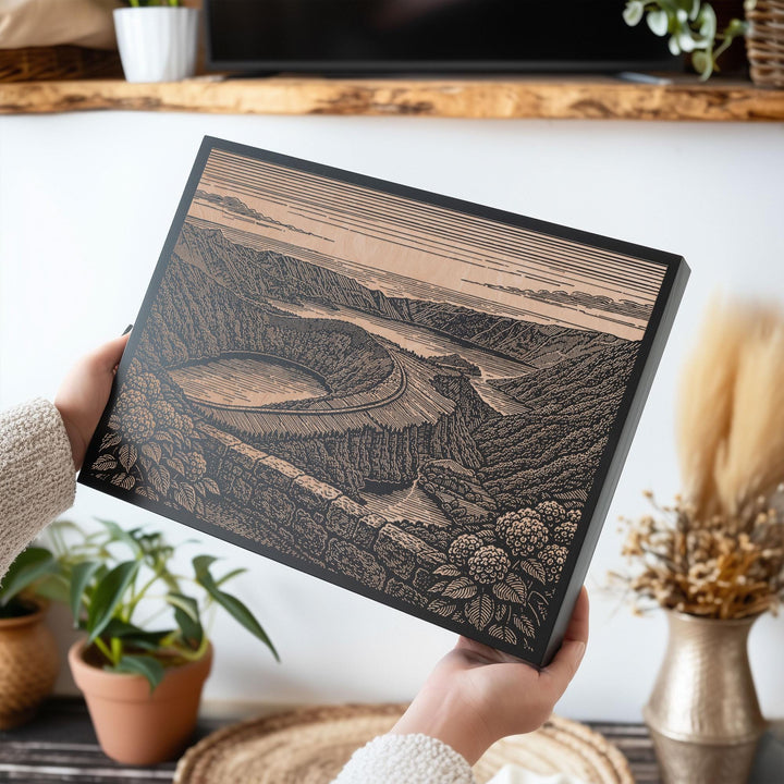 Azores Portugal Engraved Birch Art Panel