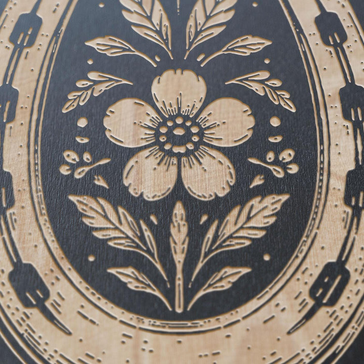 Lucky Horseshoe Engraved Illustration