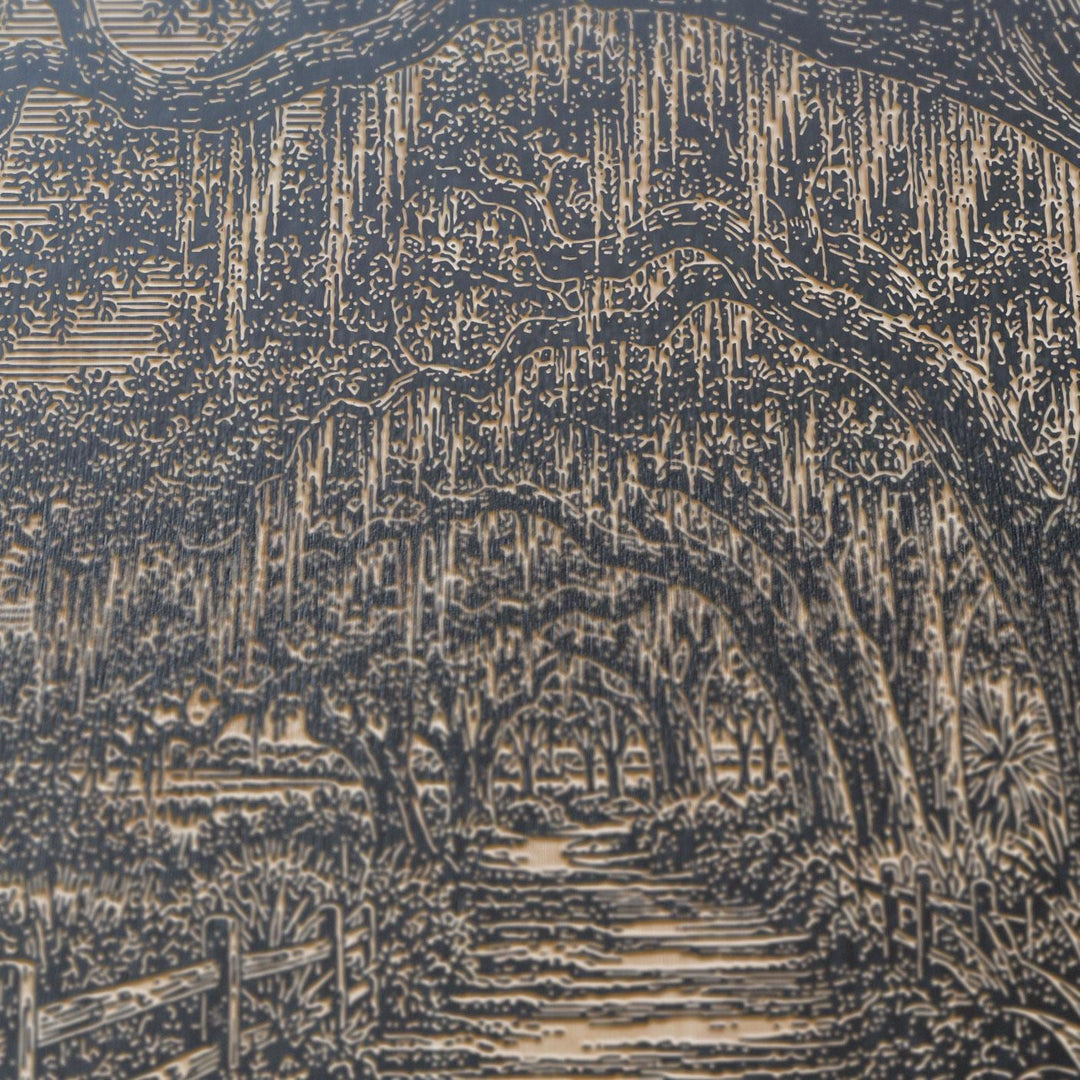 Hilton Head Live Oak Engraved Birch Art Panel