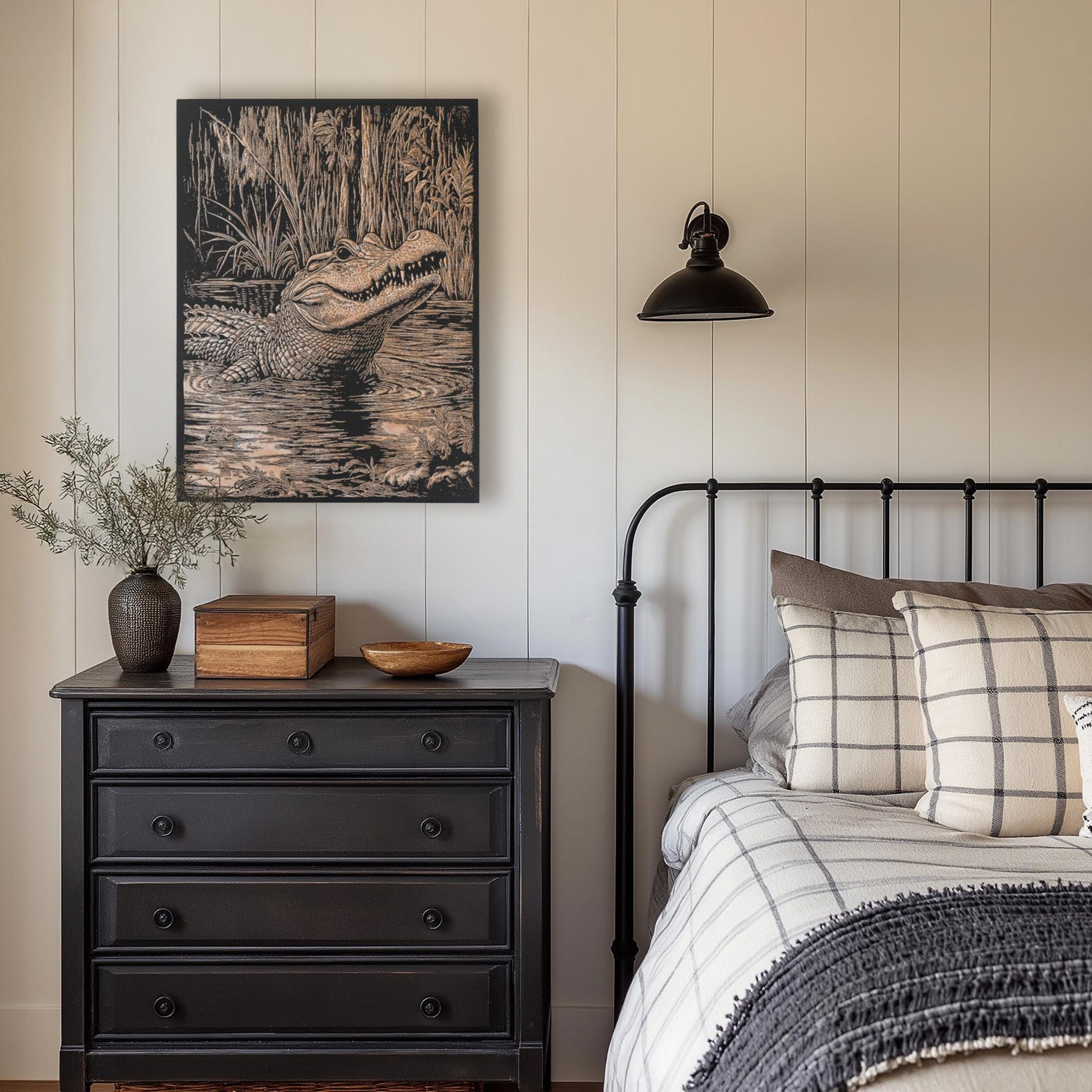 Alligator in Swamp Art