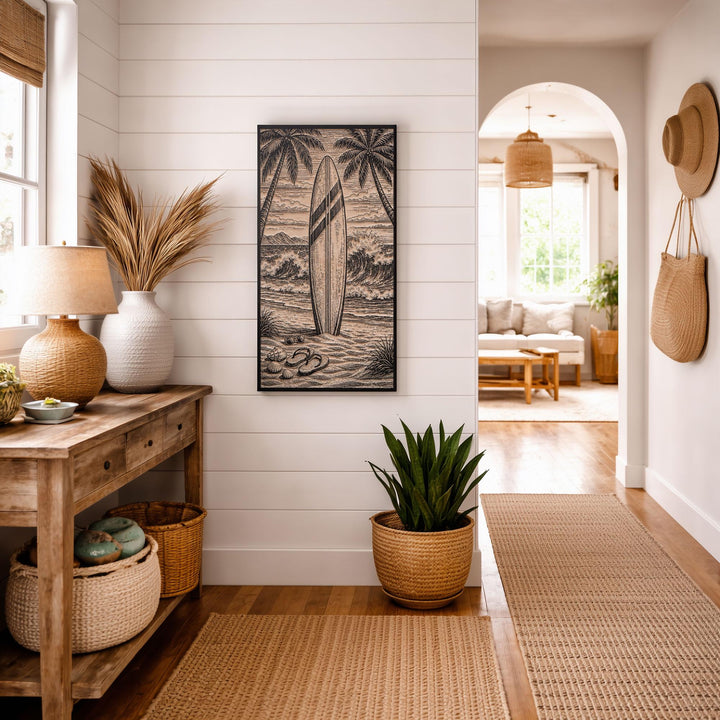 Beach Vibes Engraved Illustration