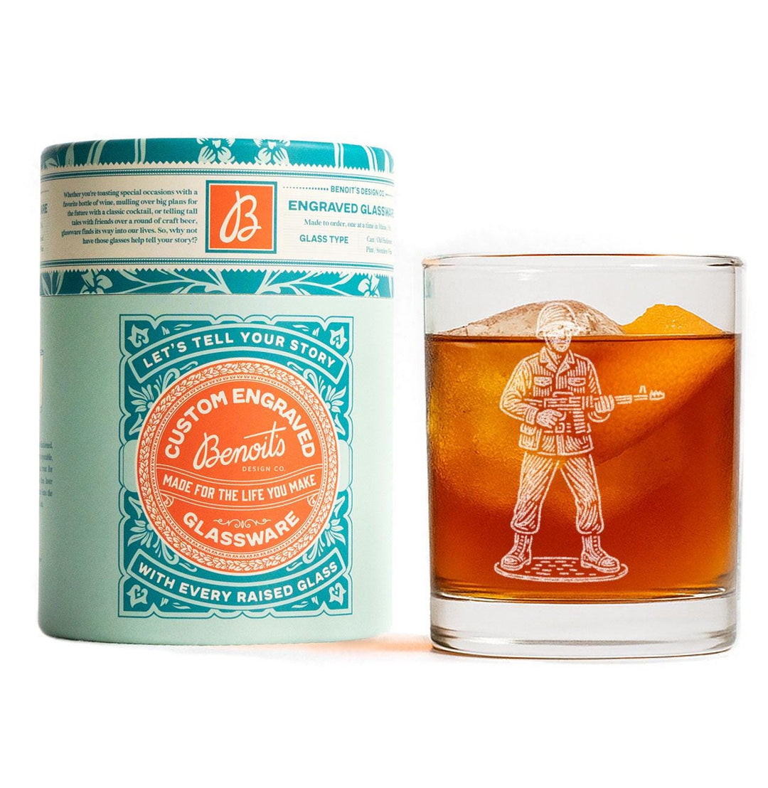 Army Men Glasses (Set of 4)