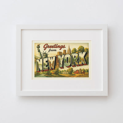 New York Postcard Art Print