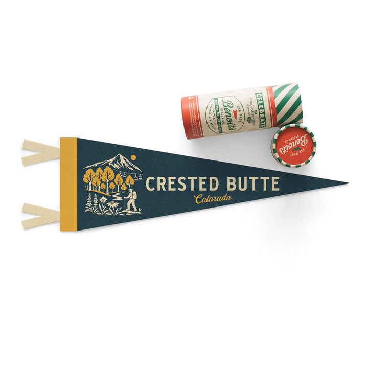 Crested Butte Colorado Felt Pennant