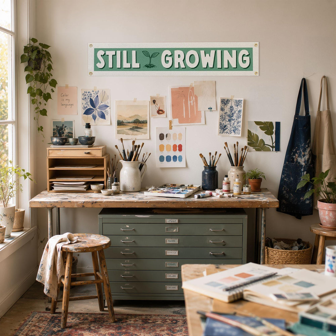 Still Growing Felt Banner