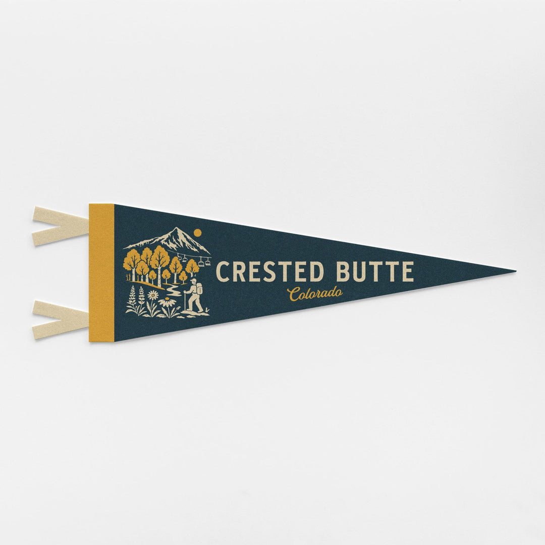 Crested Butte Colorado Felt Pennant