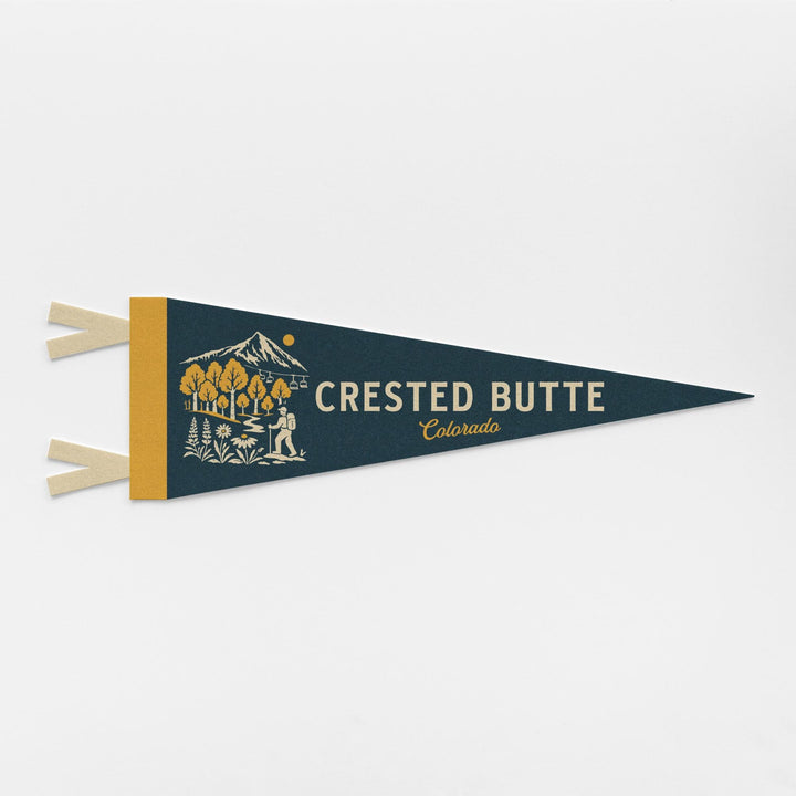 Crested Butte Colorado Felt Pennant