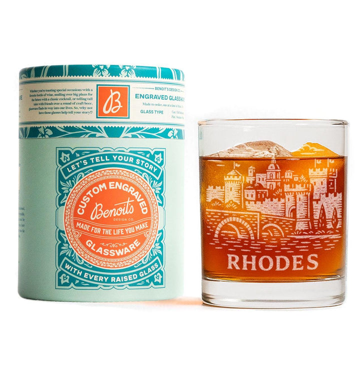 Rhodes Greece Glasses